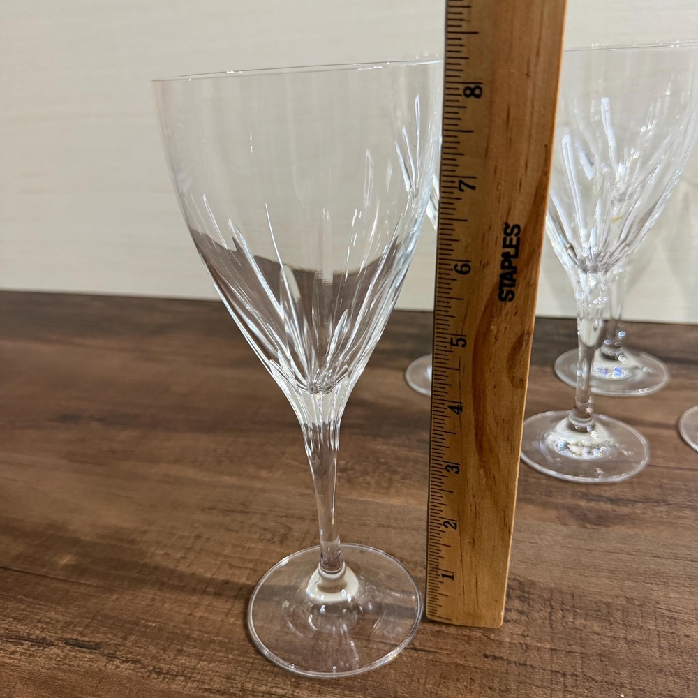 6 VTG 90s Schott Zwiesel Revue Crystal Wine Goblets German Crystal 8.25" Z Mark - Picture 9 of 10